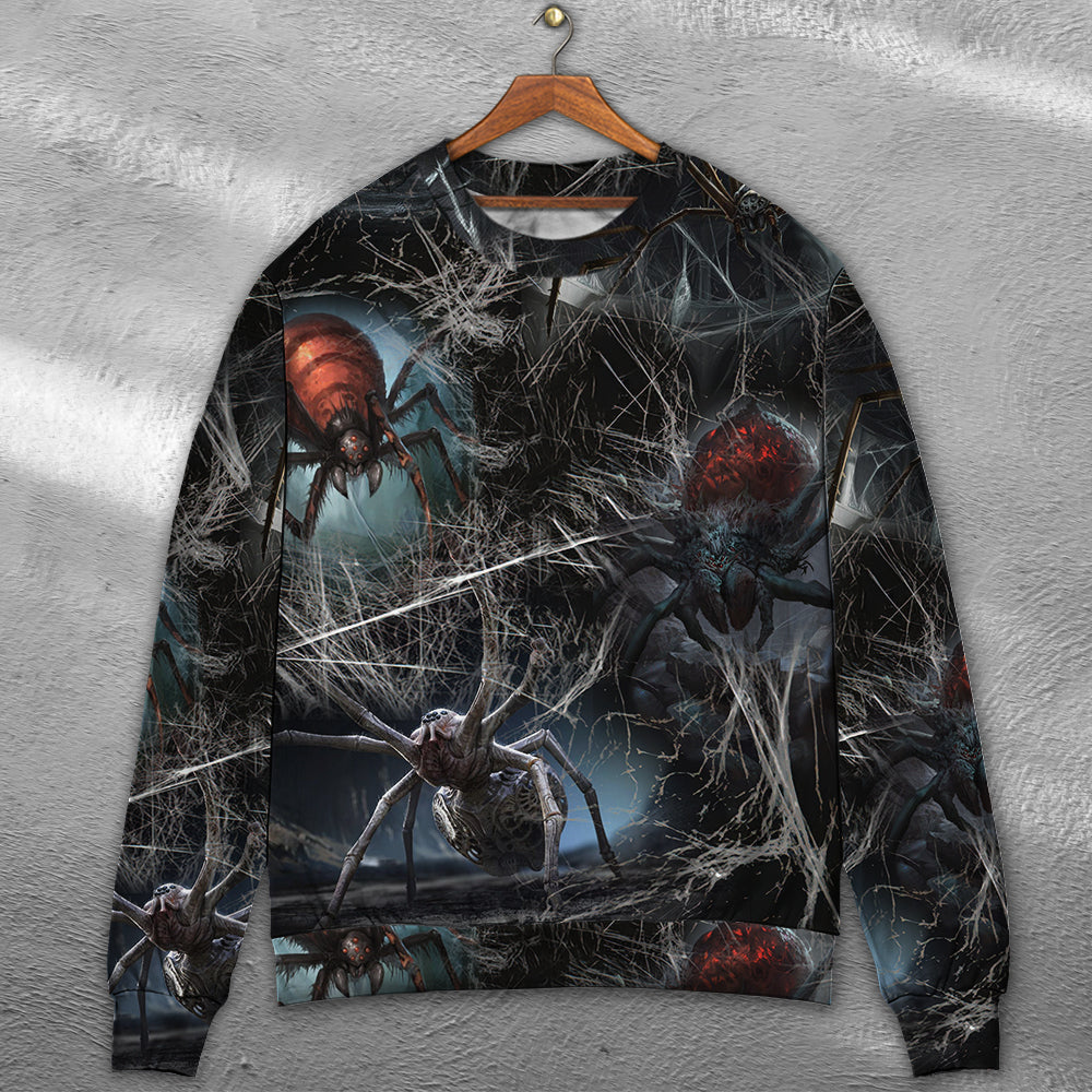 Halloween Spider Dark Fantasy Art – Sweater - Ugly Christmas Sweater