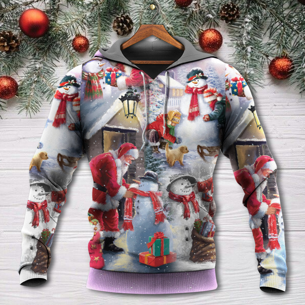 Christmas Santa Snowman Gift Style - 3D Hoodie