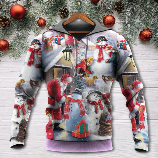 Christmas Santa Snowman Gift Style - 3D Hoodie