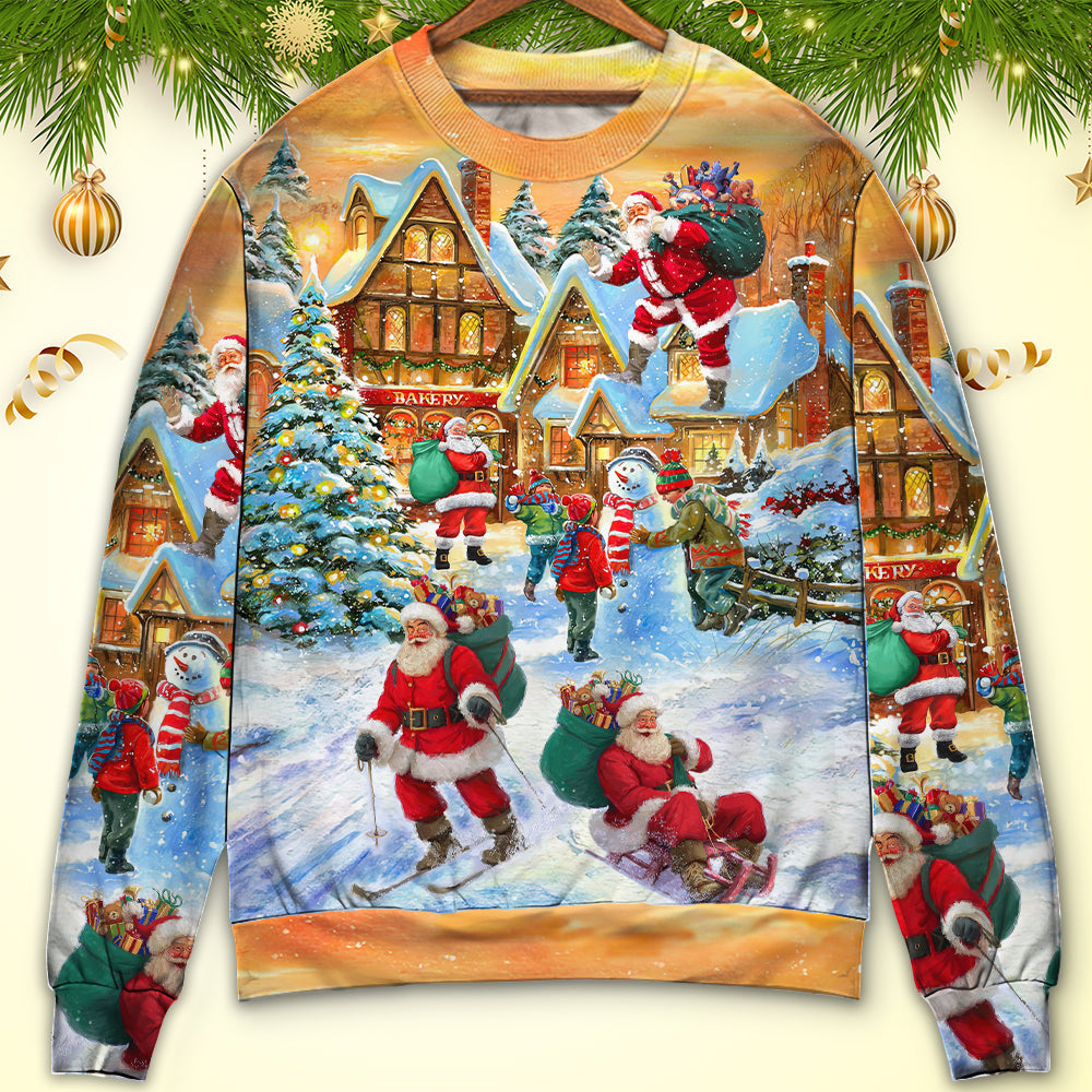 Christmas Santa In Town Xmas Is Coming – Sweater - Ugly Christmas Sweater