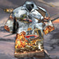 Military Fighter Jets Flying Sky - Hawaiian Shirt