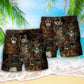 Steampunk Owl Retro – Beach Short