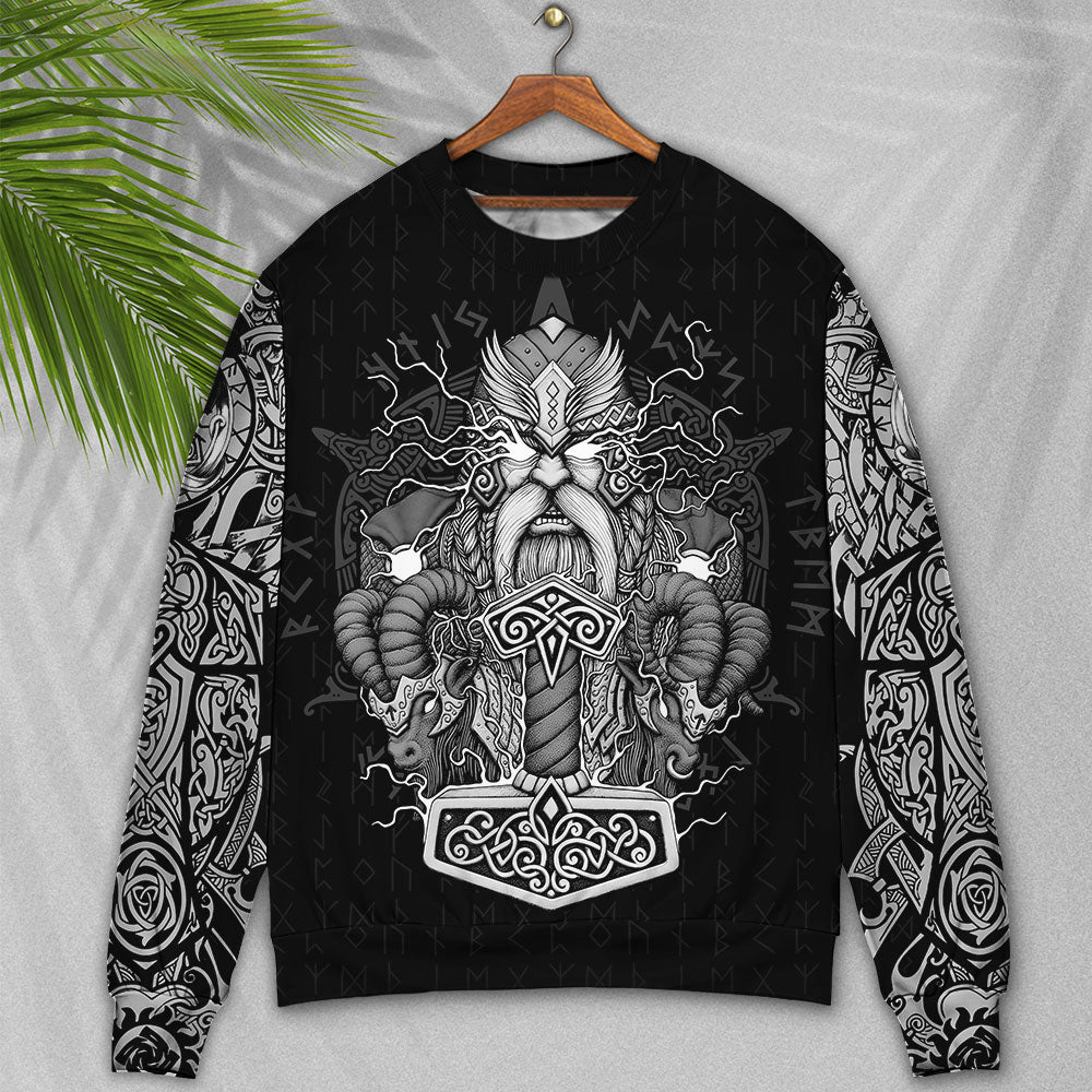 Viking Warrior Thunder Power Style – Sweater - Ugly Christmas Sweater