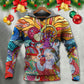 Christmas Santa Colorful Geometry Art - Hoodie