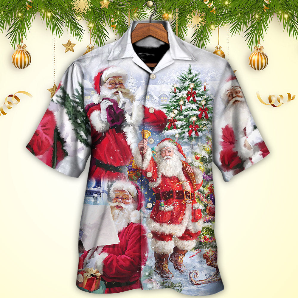 Christmas Santa Is Coming Holiday Celebration - Hawaiian Shirt