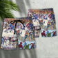 Ice Hockey Night Colorful Art - Beach Short