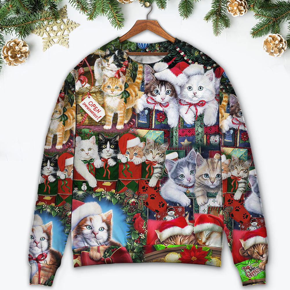 Cat Christmas Tree Merry Xmas – Sweater - Ugly Christmas Sweater