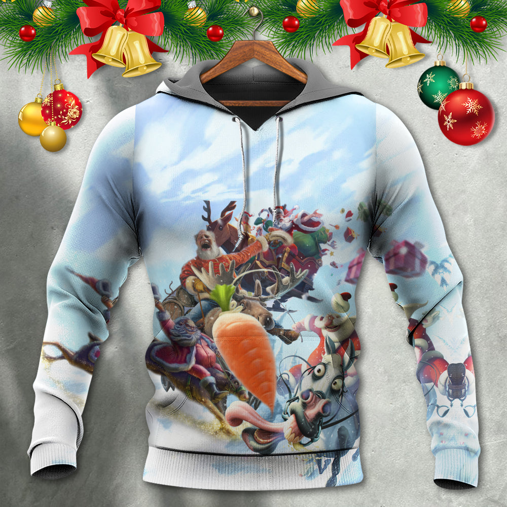 Christmas Santa Happy Funny Xmas - Hoodie