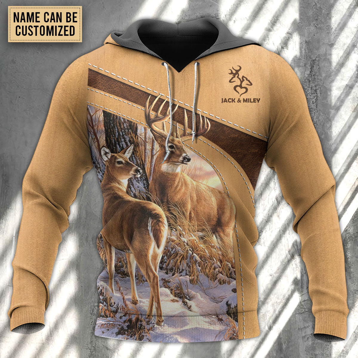 Old Buck And Sweet Doe Personalized - 3D Hoodie