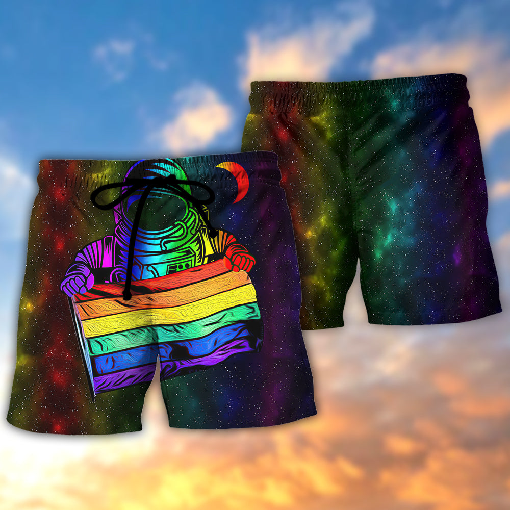 LGBT Pride Astronaut Colorful Style - Beach Short