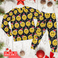 Christmas Smile Happy Face With Santa Hat - Pajamas Long Sleeve - Owls Matrix LTD