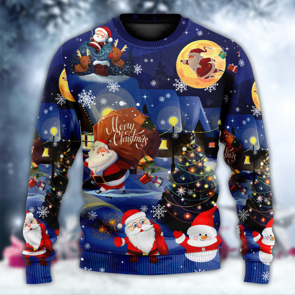 Christmas Love Santa And Gifts – Sweater - Ugly Christmas Sweater