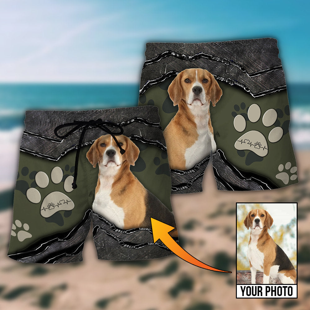 Dog My Sweet Friend Custom Photo – Beach Short