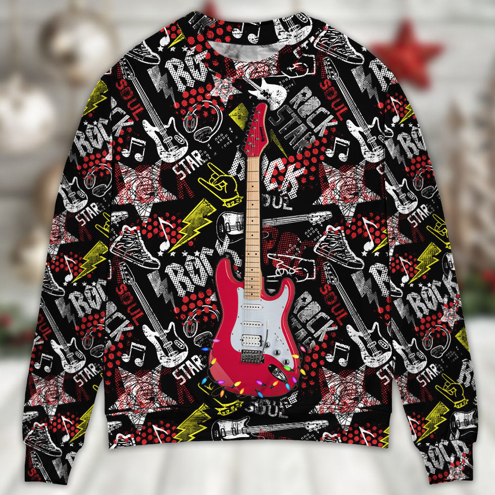 Guitar Rock Soul Merry Christmas – Sweater - Ugly Christmas Sweater