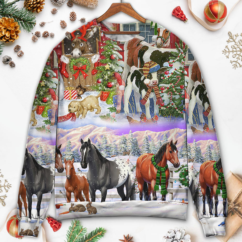 Christmas Farm Merry Xmas To Everyone – Sweater - Ugly Christmas Sweater