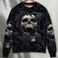 Dark Screaming Skull Fantasy Art – Sweater - Ugly Christmas Sweater