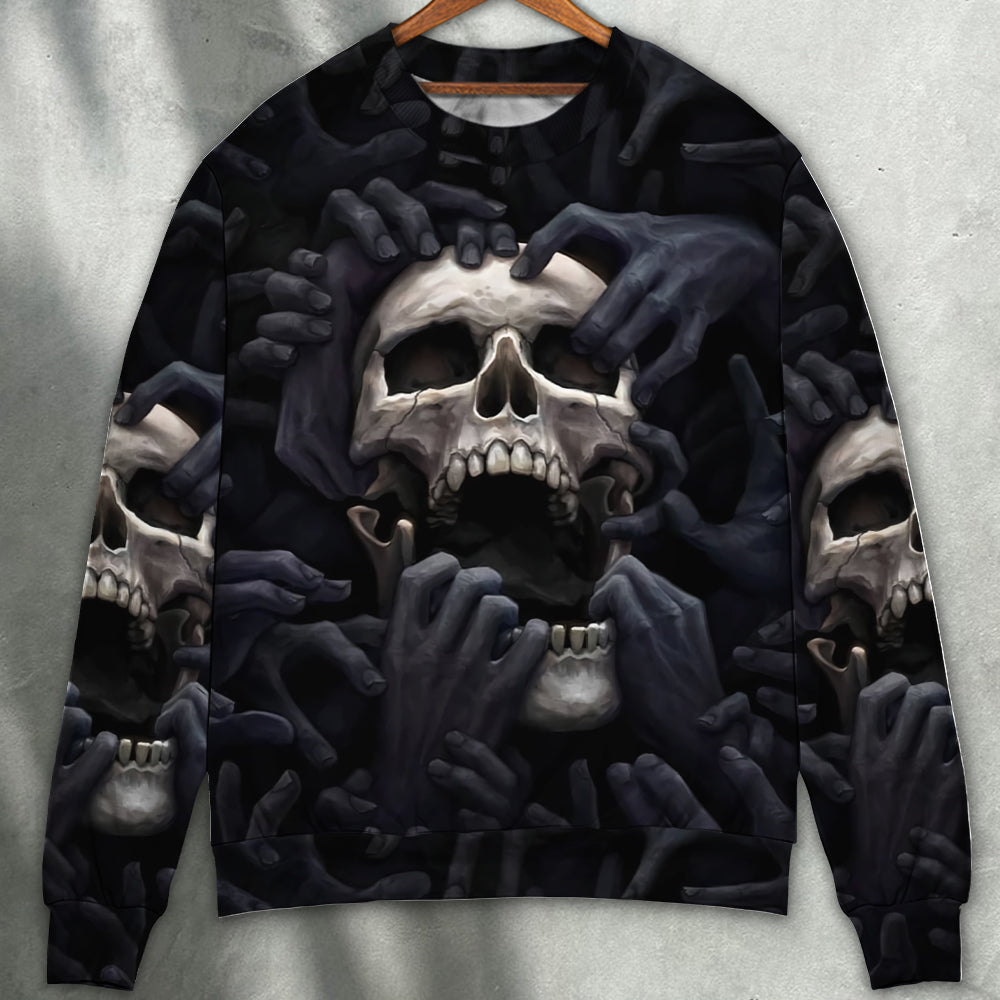 Dark Screaming Skull Fantasy Art – Sweater - Ugly Christmas Sweater