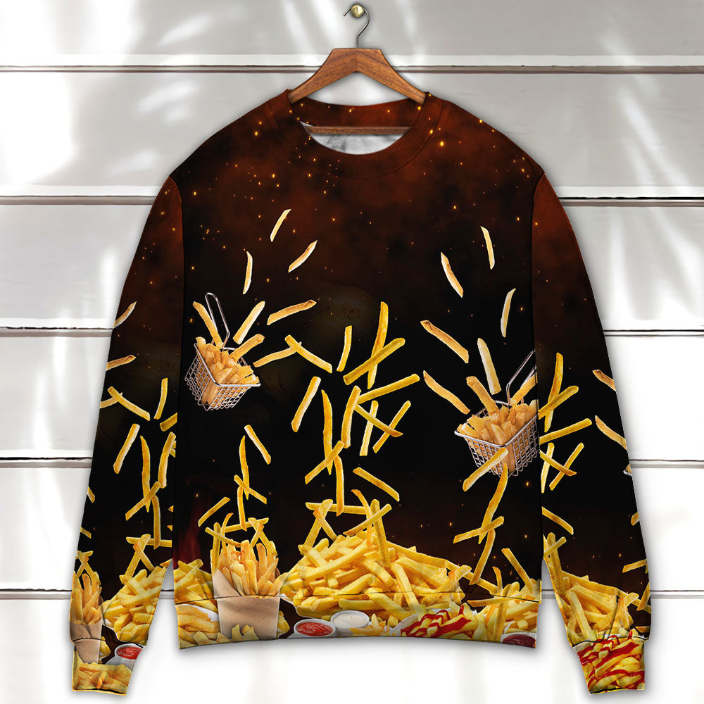 French Fries Fast Food Delicious Art – Sweater - Ugly Christmas Sweater