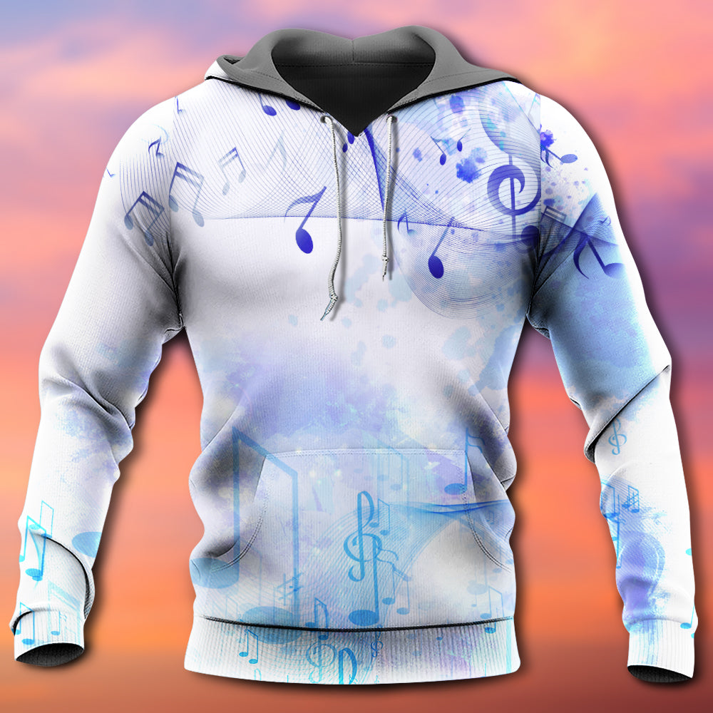 Watercolor Music Notes Art - 3D Hoodie