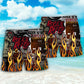 Rock Music Red Flame Chill - Beach Short