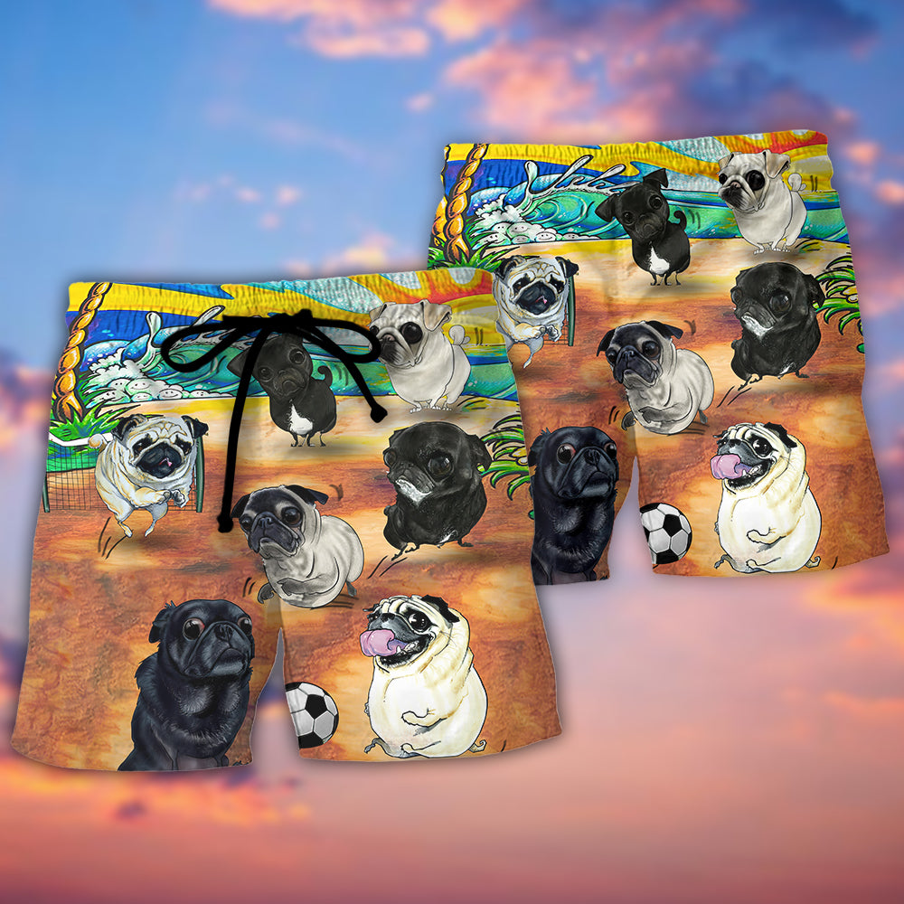 Soccer Beach Sport Pug Dog – Beach Short