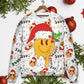 Christmas Hippie Groovy Santa Smile Face – Sweater - Ugly Christmas Sweater