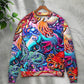 Colorful Octopus Lover Art Style – Sweater - Ugly Christmas Sweater