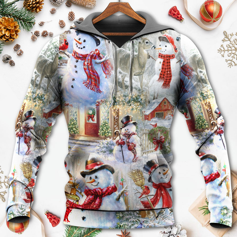 Christmas Snowman Merry Xmas - Hoodie