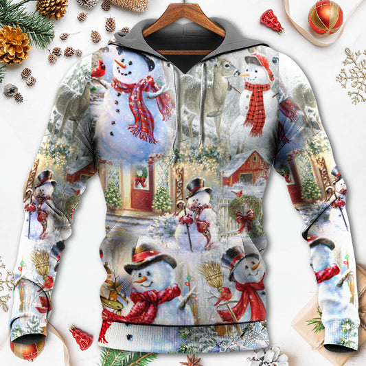 Christmas Snowman Merry Xmas - Hoodie