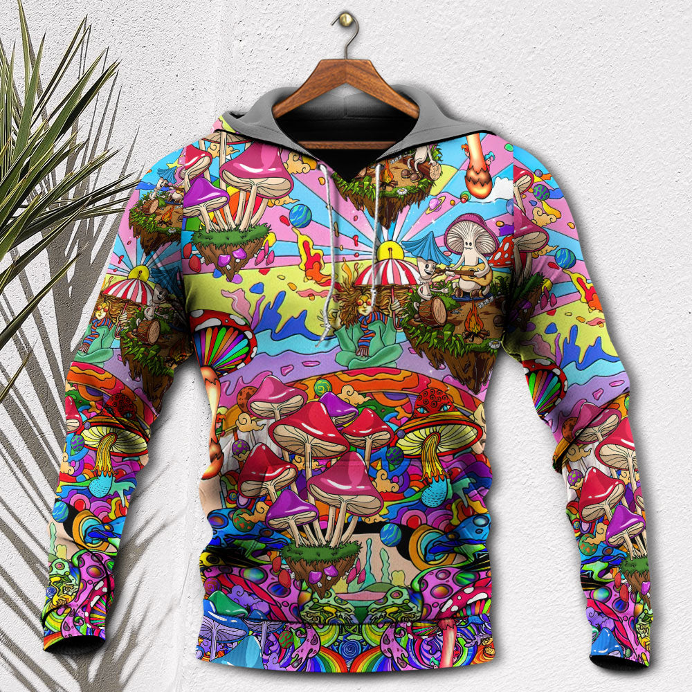 Hippie Psychedelic Mushroom Trippy Art - Hoodie