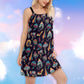 Hippie Mushroom Peace Life – Women's Summer Sleeveless V-Neck Camisole Dress