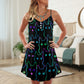 Cute Kitten Neon Art – Women's Summer Sleeveless V-Neck Camisole Dress