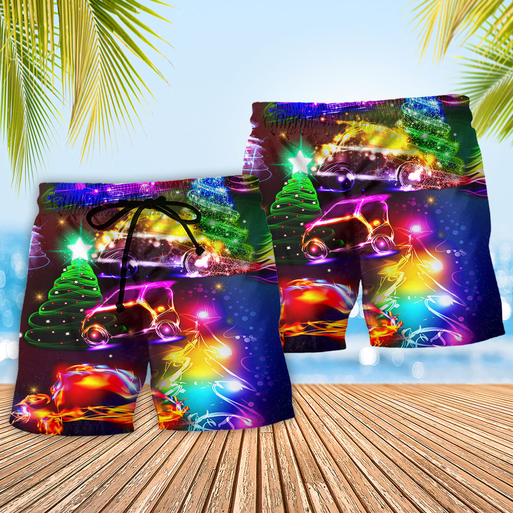 Christmas Car Holiday Art – Beach Short