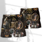 Steampunk Cat Magic Fantasy Art – Beach Short