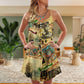 Vintage Pilot Cat Art – Women's Summer Sleeveless V-Neck Camisole Dress