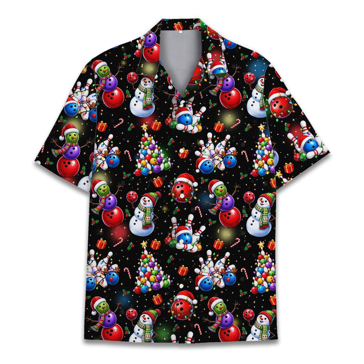 Bowling Christmas Snowman Ball Pin Festive – Hawaiian Shirt