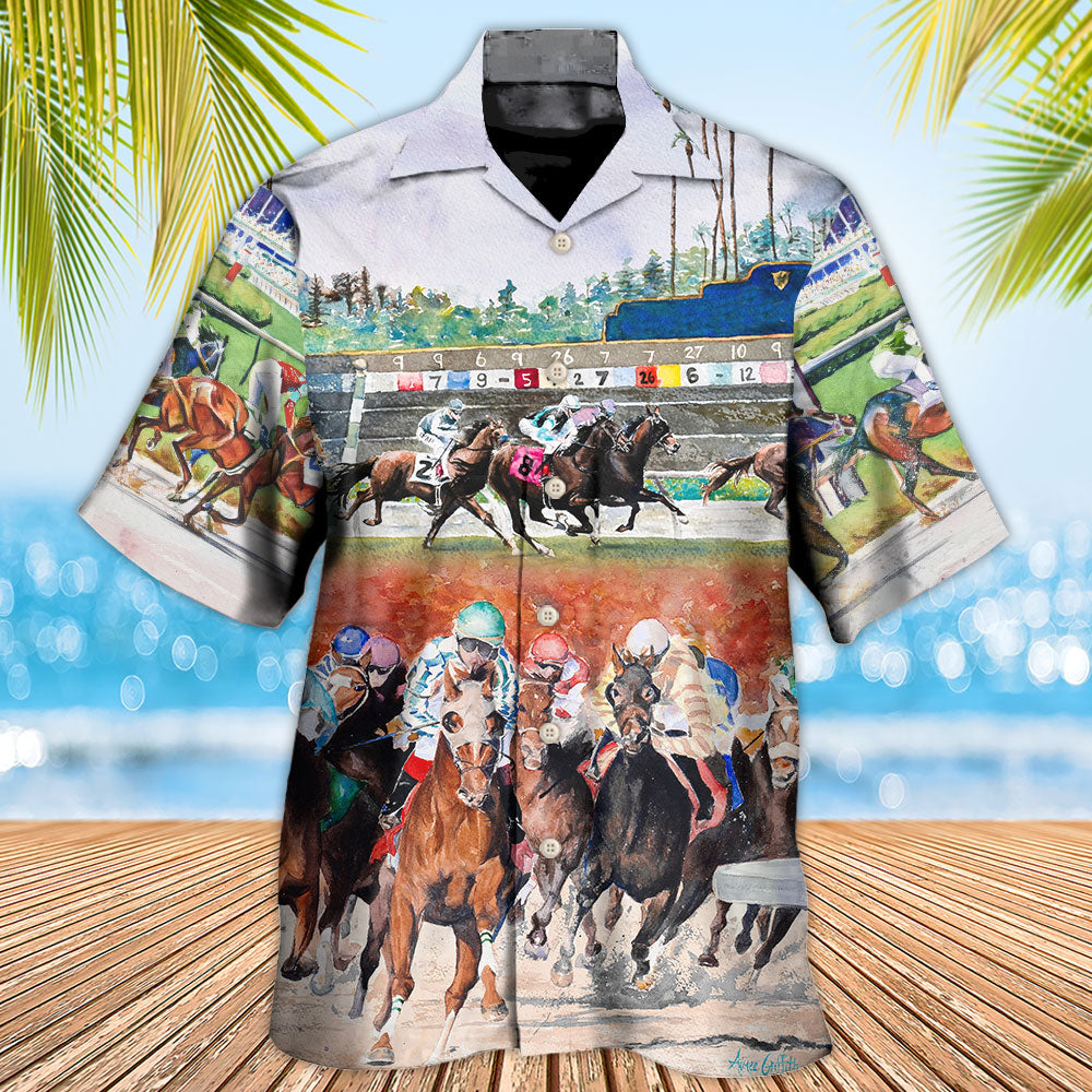 Horse Racing Wild Power Action - Hawaiian Shirt