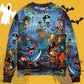 Halloween Pirate Dinosaur Fantasy Art – Sweater - Ugly Christmas Sweater