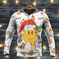 Christmas Hippie Groovy Santa Smile Face - Hoodie