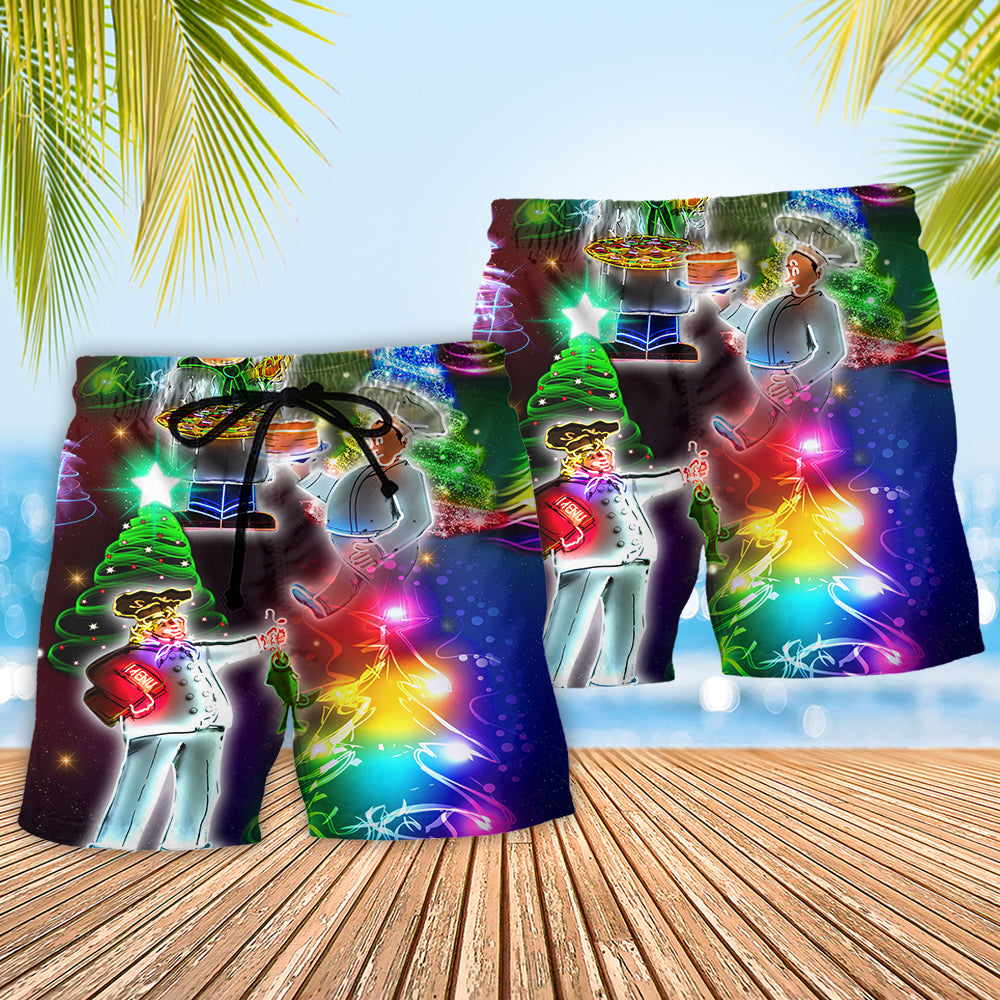 Christmas Chef Holiday Art – Beach Short