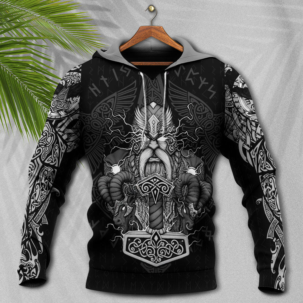 Viking Warrior Thunder God Myth Style - Hoodie