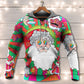 Christmas Psychedelic Colorful Hippie Santa Style - Hoodie