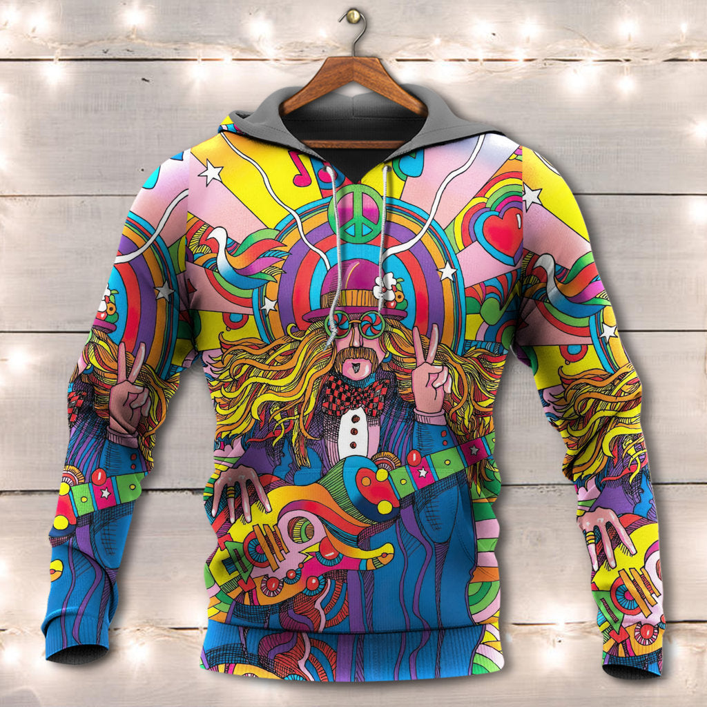 Hippie Rock Music Colorful Style - Hoodie