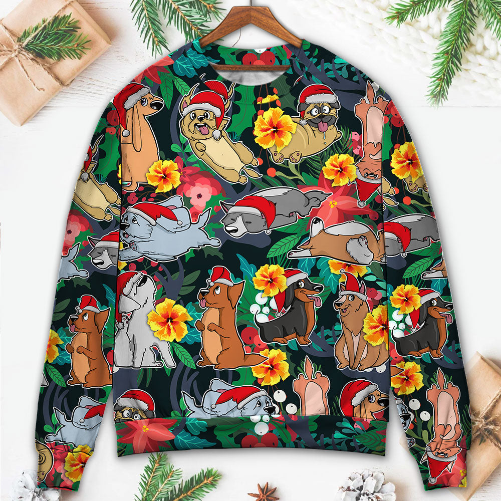 Christmas Dog Santa Merry Xmas Style – Sweater - Ugly Christmas Sweater