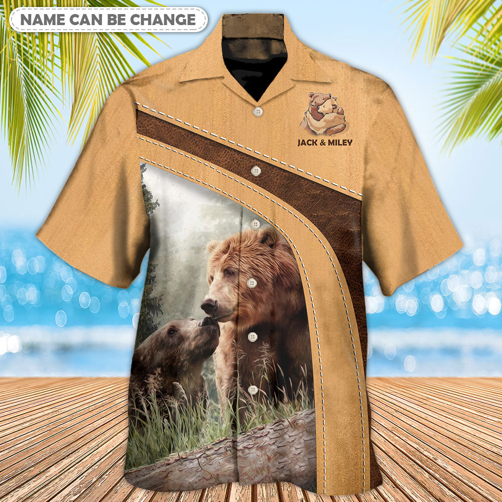 Old Bear And Honey Rustic Art Personalized - Hawaiian Shirt