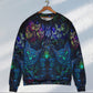 Colorful Owl And Witch Fantasy Art – Sweater - Ugly Christmas Sweater