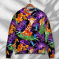 Giraffe Tropical Leaf Colorful Art – Sweater - Ugly Christmas Sweater