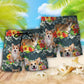Corgi Tropical Floral Pattern - Beach Short