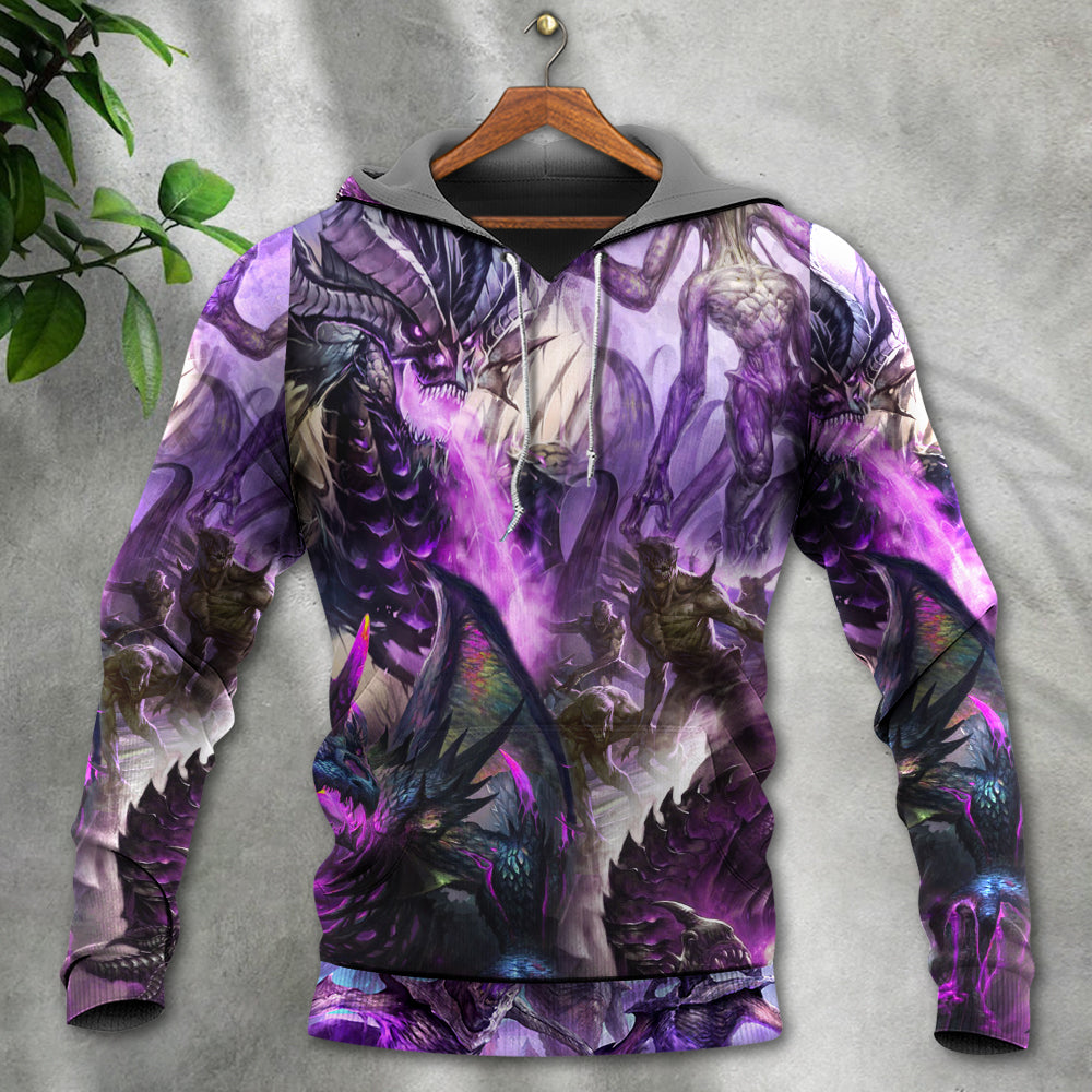 Purple Dragon Skull Fantasy - 3D Hoodie