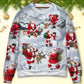 Christmas Santa Snow Mountain Art – Sweater - Ugly Christmas Sweater